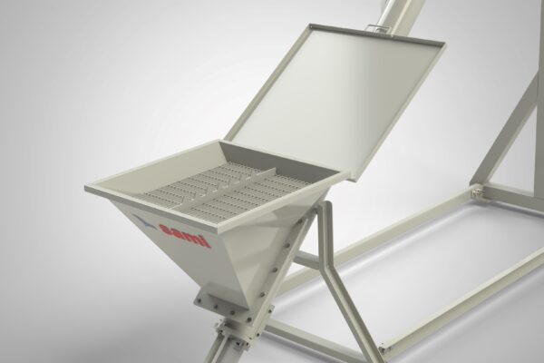 Trémie brise-sac 3D pour vider les sacs