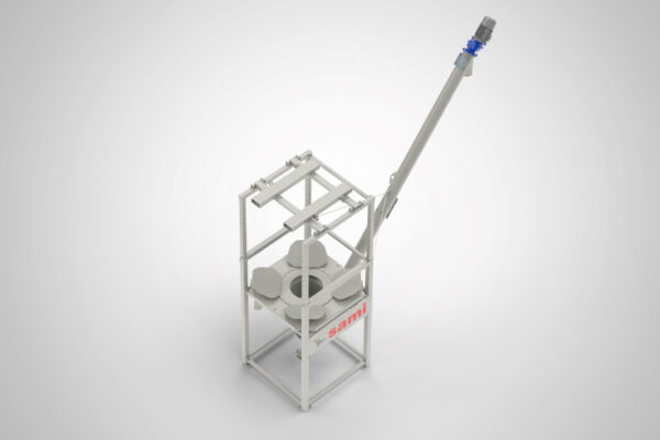 3D Bag emptying device for big bags