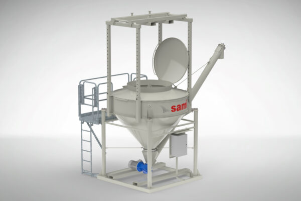3D Bag-breaker silo for emptying bags and big bags