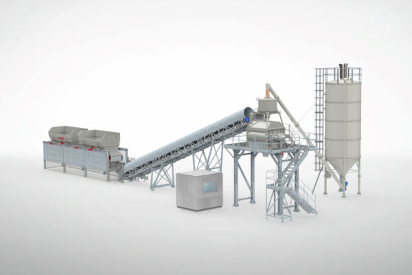 3D Centrales de traitement sols et boues ECOMIX