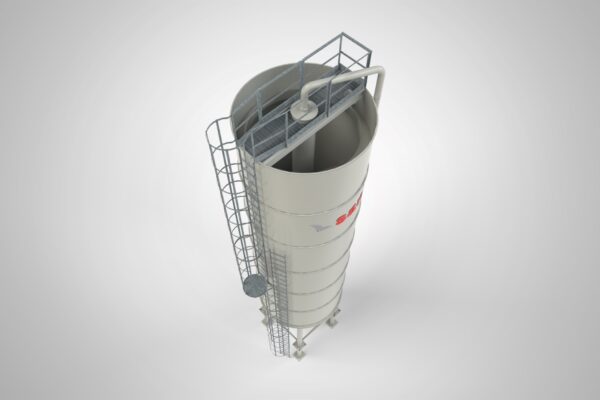 3D Vertical decanter silo for sludge sedimentation