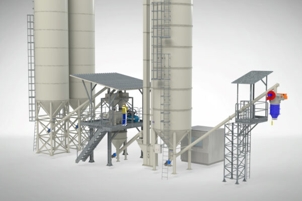 Centrale de dosage et de mélange de poudres 3D pour la production de prémélanges