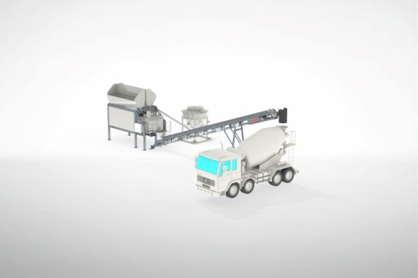 Mini centrale mobile à béton 3D