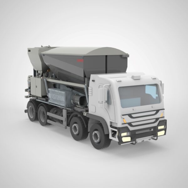 3D Mobile concrete plant on truck