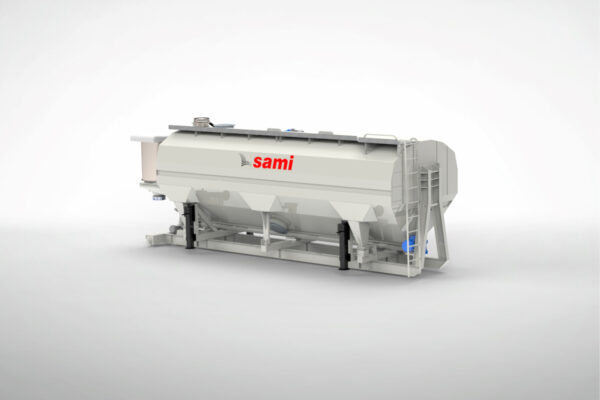 Silo mobile horizontal amovible 3D pour crochet hydraulique (ampliroll)