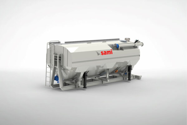 Silo mobile horizontal amovible 3D pour crochet hydraulique (ampliroll)