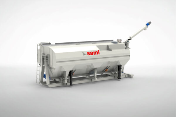 Silo mobile horizontal amovible 3D pour crochet hydraulique (ampliroll)