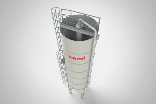 Silo vertical décanteur 3D pour la sédimentation des boues