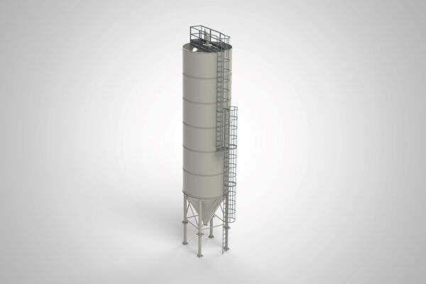 Silo vertical décanteur 3D pour la sédimentation des boues