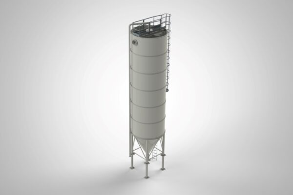 Silo vertical décanteur 3D pour la sédimentation des boues