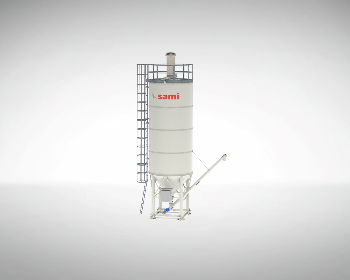 3D Silo vertical monolithique avec système de pesée 3D Silo vertical monolithique avec système de pesée