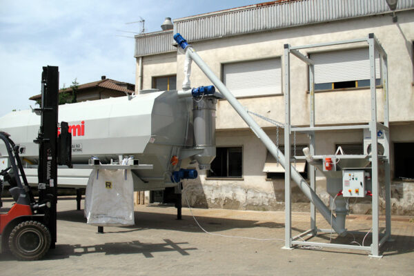 Bag emptying device for big bags