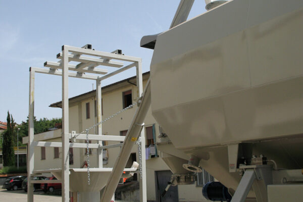 Bag emptying device for big bags