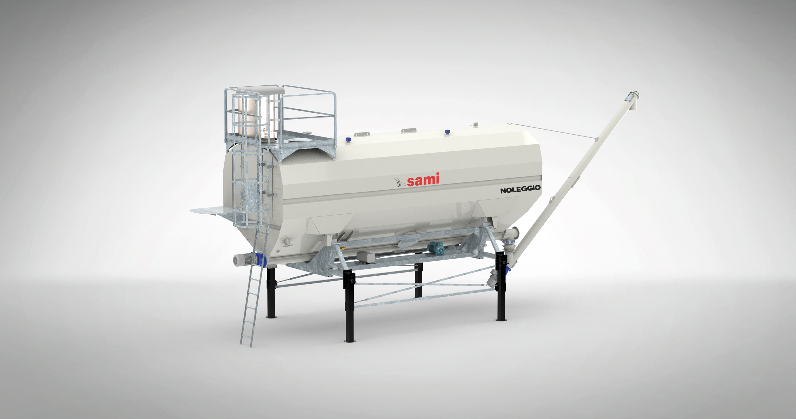 noleggio silos orizzontale stoccaggio cemento